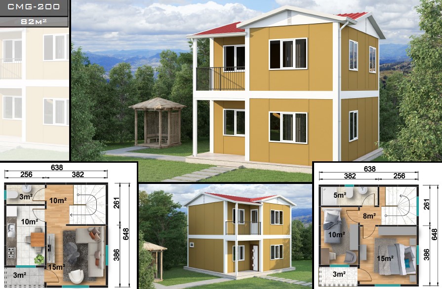 Prefabrik Çift Katlı Yapılar